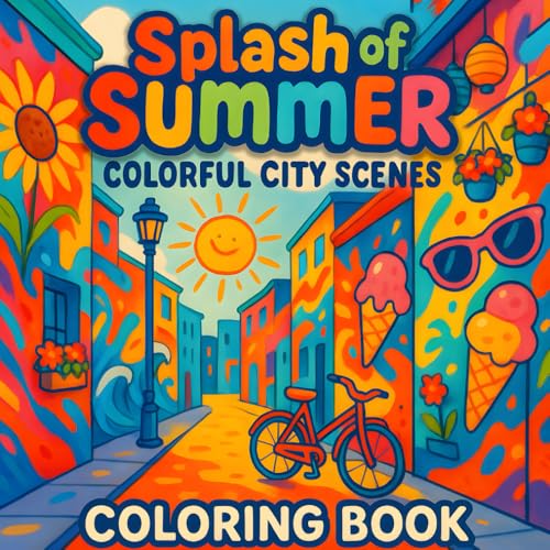 Splash of Summer Bold And Easy for Teens and Adults– Colorful City Scenes